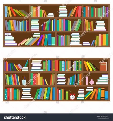 Library Book Shelves Clip Art