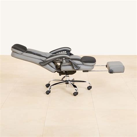 Buy Galileo Faux Leather Gaming Chair with Leg Support - Black from ...