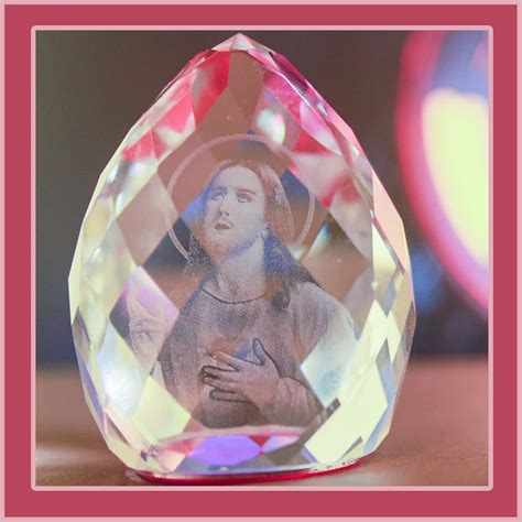 Buy Lilone Decorative 3D Crystal Diamond Engrave Jesus Showpiece (5 ...