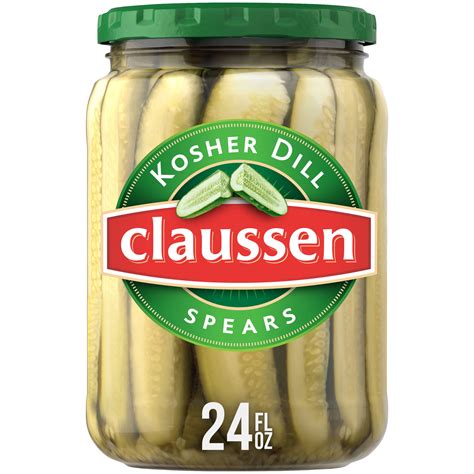 Claussen Kosher Dill Pickle Spears, Fresh Vine-Picked Cucumbers, Vegan ...