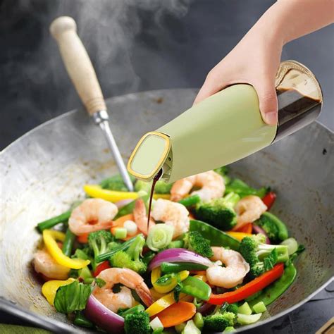 Oil Dispenser, 500ml Cooking Oil Dispensing Cruets, Oil Bottle with Au ...