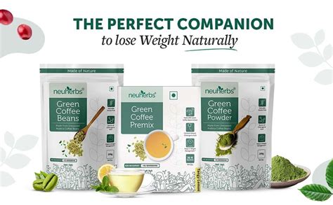 Neuherbs Unroasted Arabica Green Coffee Beans Powder | With Chlorogenic ...