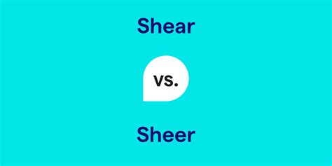 Shear vs. Sheer: What's the Difference?