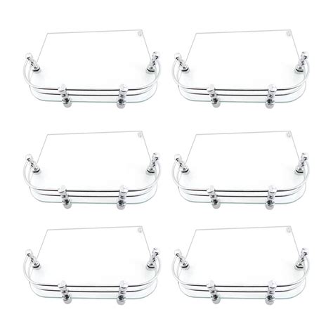Set Top Box Glass Wall Shelf Set of 6 : Amazon.in: Home & Kitchen