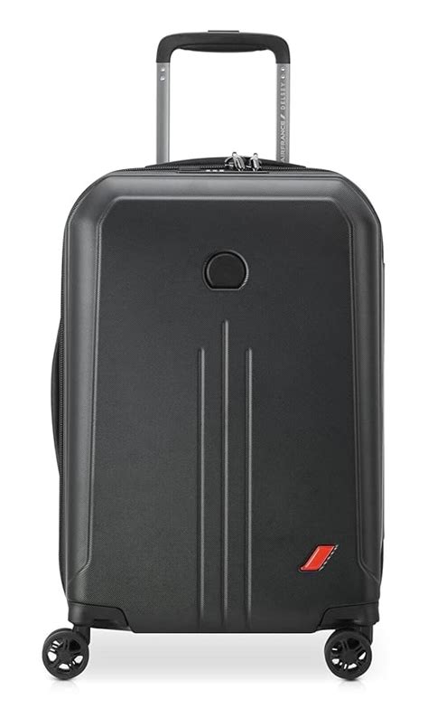 Delsey Paris Allure 55CM Small 4 Spinner Double Wheels Black Cabin ...