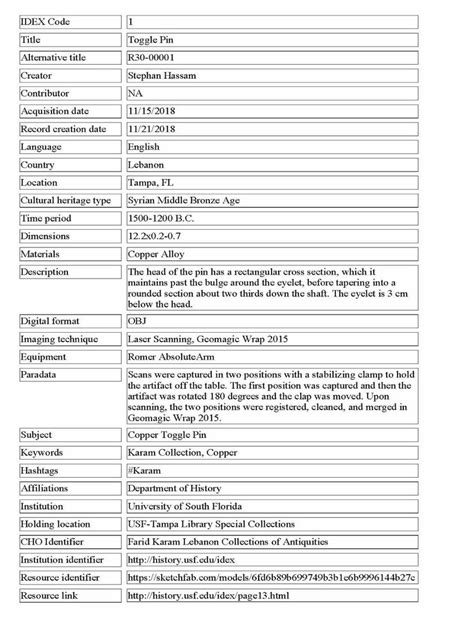 Image result for Technical Metadata Examples
