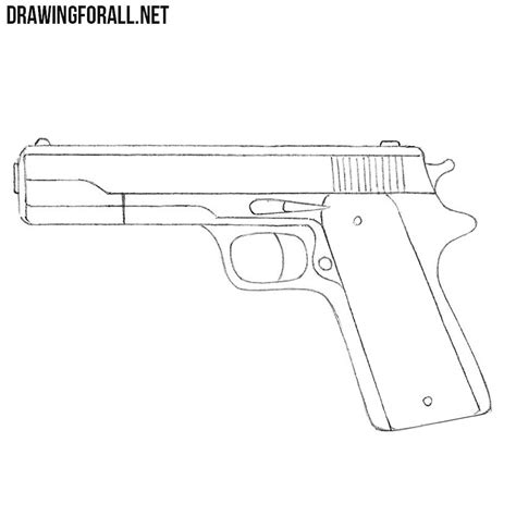 Image result for Simple Gun Drawing Tutorial