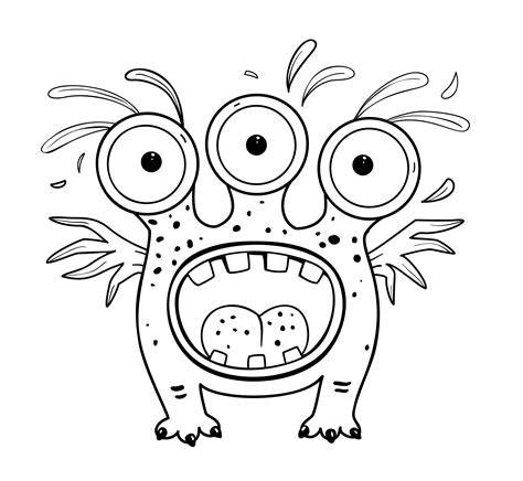 Monster Coloring Pages + Free Printables