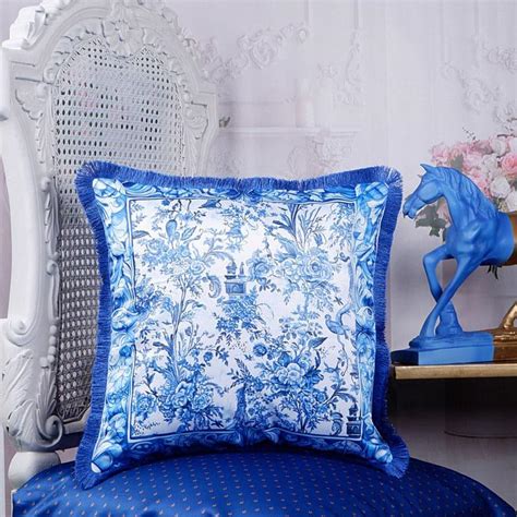 Buy Floral Mirage Indigo Cushion Cover Online in India | Vaaree
