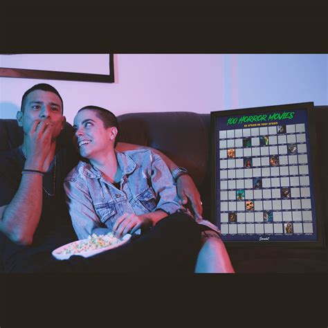 Scrachit 100 Horror Movie Scratch Off Poster - Realistic Hand Drawn ...