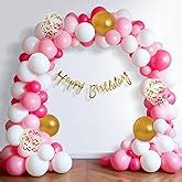 Party Propz Pink Theme Birthday Decorations For Girls-Set Of 96 Pcs ...