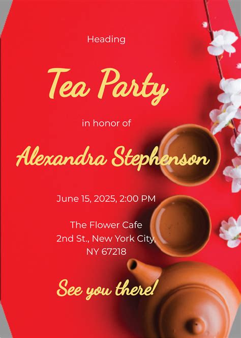 Religious Tea Party Invitation