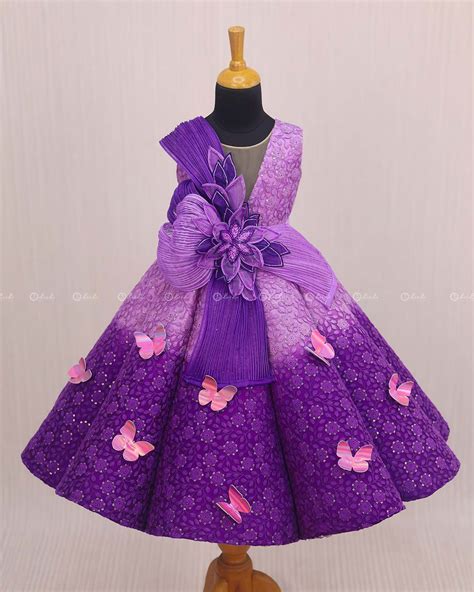 Dark Powder Blue Sequin Gown Online | Kids Frilled Party Wear Online ...