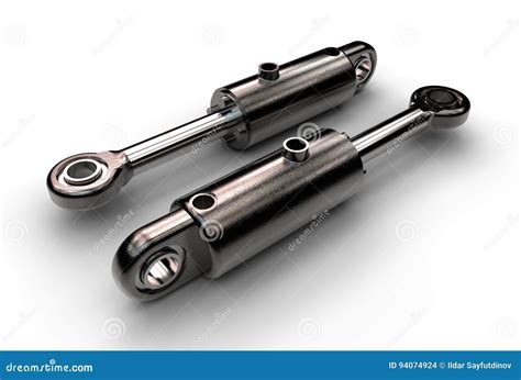 3d Illustration of Hydraulic Cylinder Stock Illustration - Illustration of power, heavy: 94074924