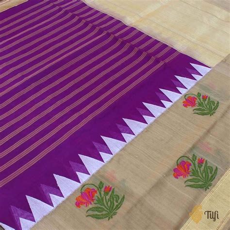 Magenta Pure Kora Silk Banarasi Handloom Saree - Tilfi