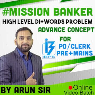 Mission Banker High Level DI+Words Problem Advance Concept for IBPS PO ...