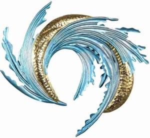 Storegifts Iron Material Dragon Tsunami Wave Wall Decor (Multicolor ...