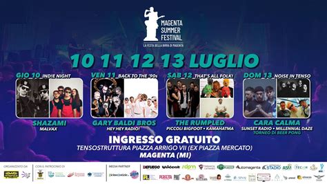 Magenta Summer Festival 2025, Tensostruttura Magenta - Piazza Mercato ...