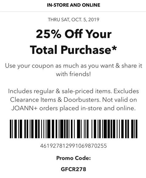 Free printable coupons for joann fabrics, Download Free printable ...