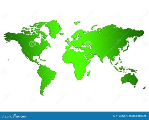 Green World Map stock illustration. Illustration of communication - 4159208