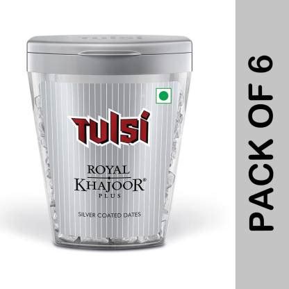 Tulsi Royal Khajoor Plus|Mukhwas|Silver Coated Dry Dates Mouth ...
