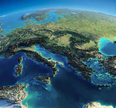 Europe Satellite Map - Guide of the World