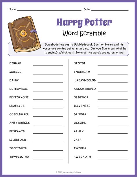 mega harry potter word find word search wordmint - harry potter ...