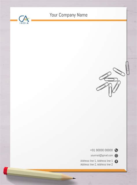 Chartered Accountant Letterhead Format in Word | Free Download