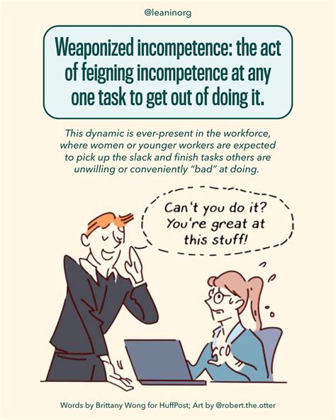 How weaponized incompetence affects women at work | Lean In posted on ...