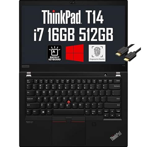 Lenovo ThinkPad T14 Gen 2 14" FHD (Intel Quad-Core i7-1165G7, 16GB RAM ...