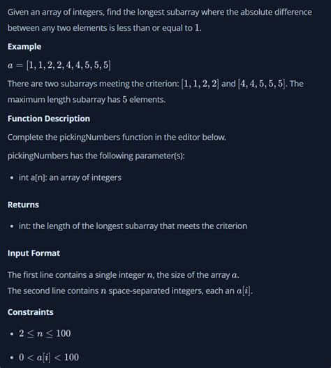 Image result for HackerRank Picking Numbers Solution in JavaScript