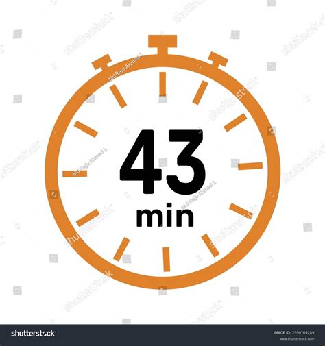 43 Minute Timer Clock Icon Vector Stock Vector (Royalty Free ...