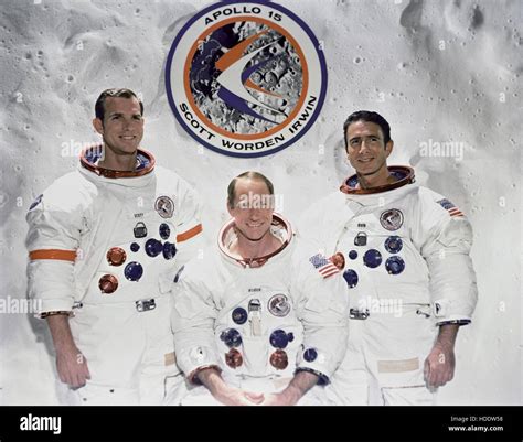Official NASA portrait of Apollo 15 lunar landing mission prime crew ...