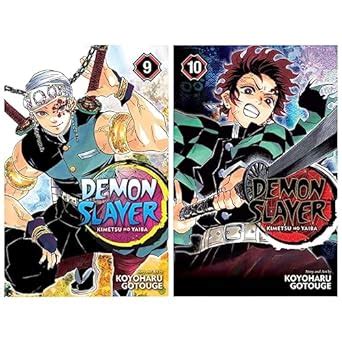 Demon Slayer book 9 & 10 (Set of 2 books) Combo : Koyoharu Gotouge ...