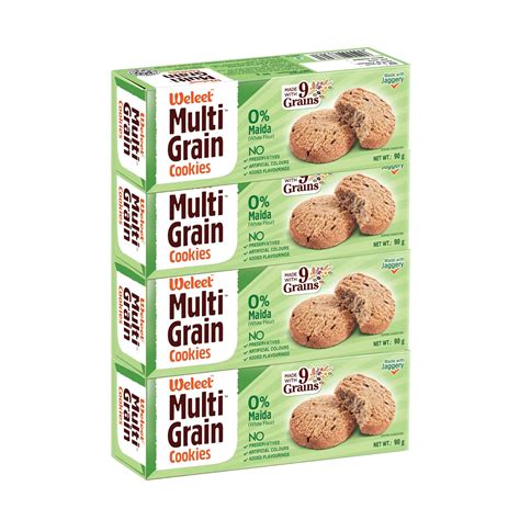 Weleet Multi Grain Digestive Cookies | Free of White Flour & Refined ...