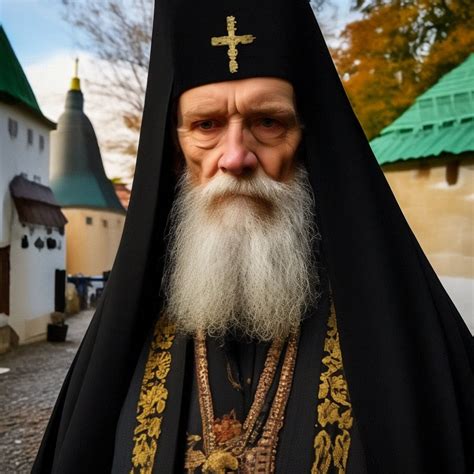 "Pskov-Pechora monastery. 16th century Detailed portrait of the head of ...
