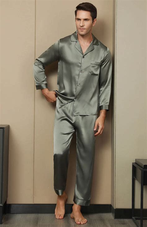 Talk Money To Me | Green Satin Luxury Loungewear Set for Men