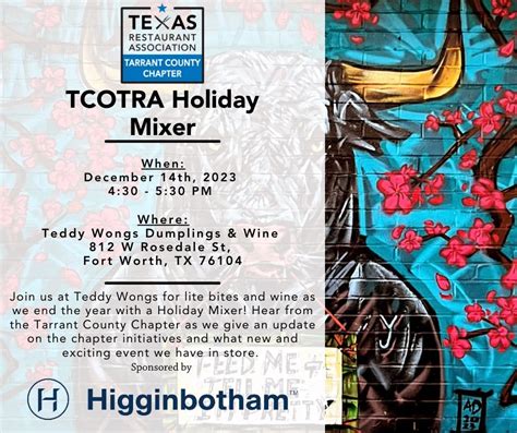 Tarrant County Chapter - TRA Holiday Mixer, 812 W Rosedale St, Fort ...