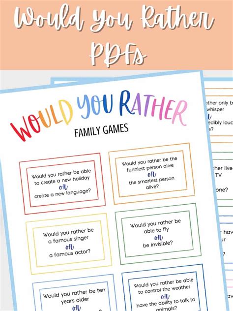 Printable Would You Rather Questions For Adults – MRQOI