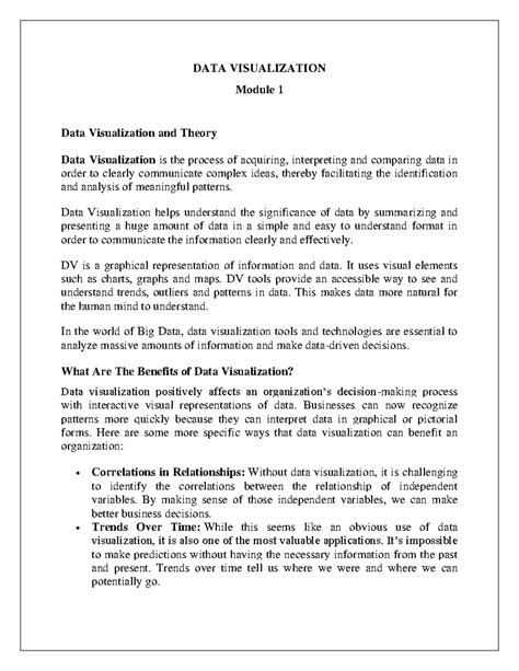 Data Visualization - Data Visualization helps understand the ...