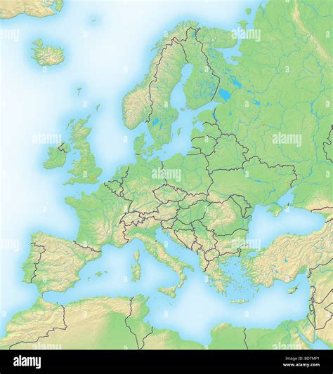 Europe Relief Map 的图像结果