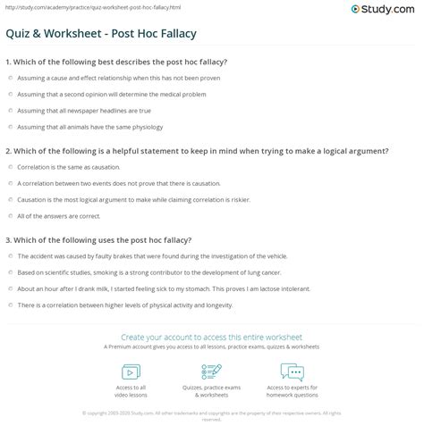 Image result for Example of Post Hoc Fallacy