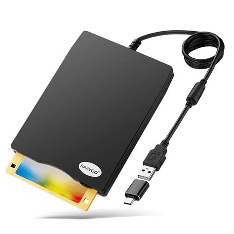 USB Floppy Disk Reader Drive, RAAYOO 3.5' External Portable 1.44 MB FDD ...