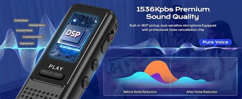 Arvox 32GB Voice Recorder Device with AI Noise Reduction & Mp3 Player ...