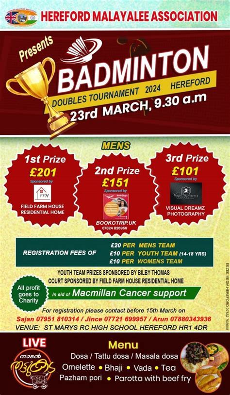 Badminton Doubles Tournament , Hereford, England, Great Malvern, 23 ...