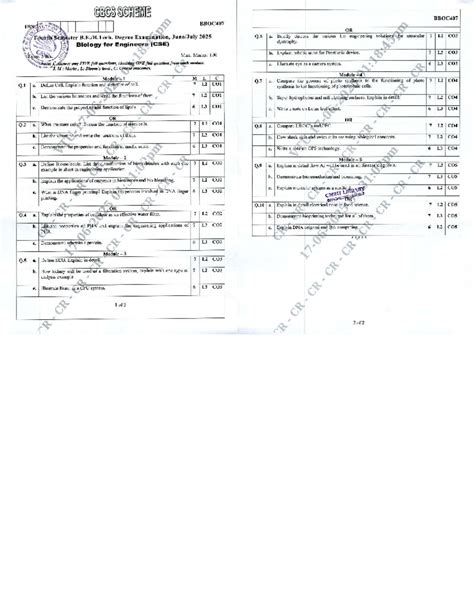 VTU BBOC407 Biology for Computer Engineers QP Solutions - July 2025 ...