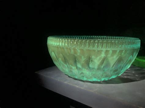 Possible accidental blue uranium glass find? More info in captions : r ...