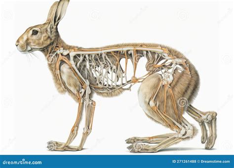 Rabbit Skeleton Anatomy 3D Rendering Stock Illustration - Illustration ...