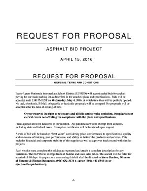 Fillable Online ASPHALT BID PROJECT Fax Email Print - pdfFiller