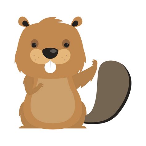 Cute beaver cartoon vector design 3687722 Vector Art at Vecteezy